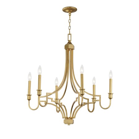 Maxim Lighting Normandy 6-Light Chandelier, Gold Leaf 12786GL